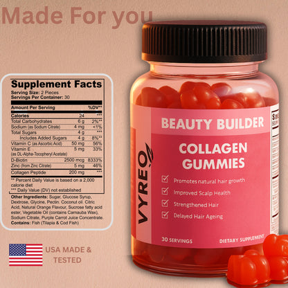 Beauty Builder Collagen Gummies For Hair